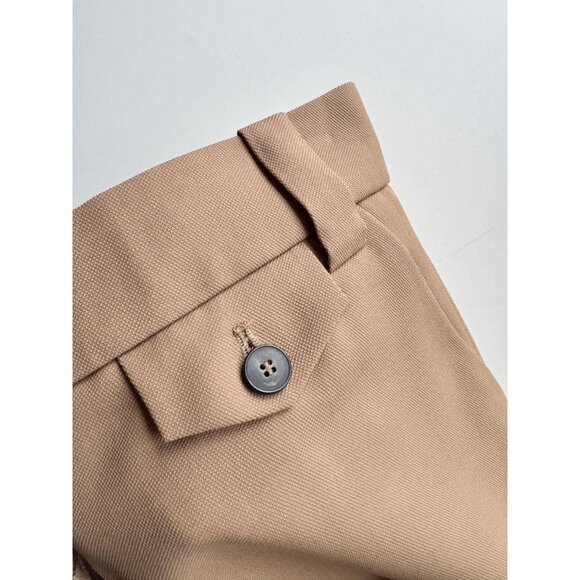 JUDITH & CHARLES Tan 100% Wool Tailored Basketweave Trouser Pants, Size 0 - Picture 8 of 15